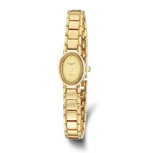 Charles Hubert Ladies Satin Gold-Plated Dress Watch